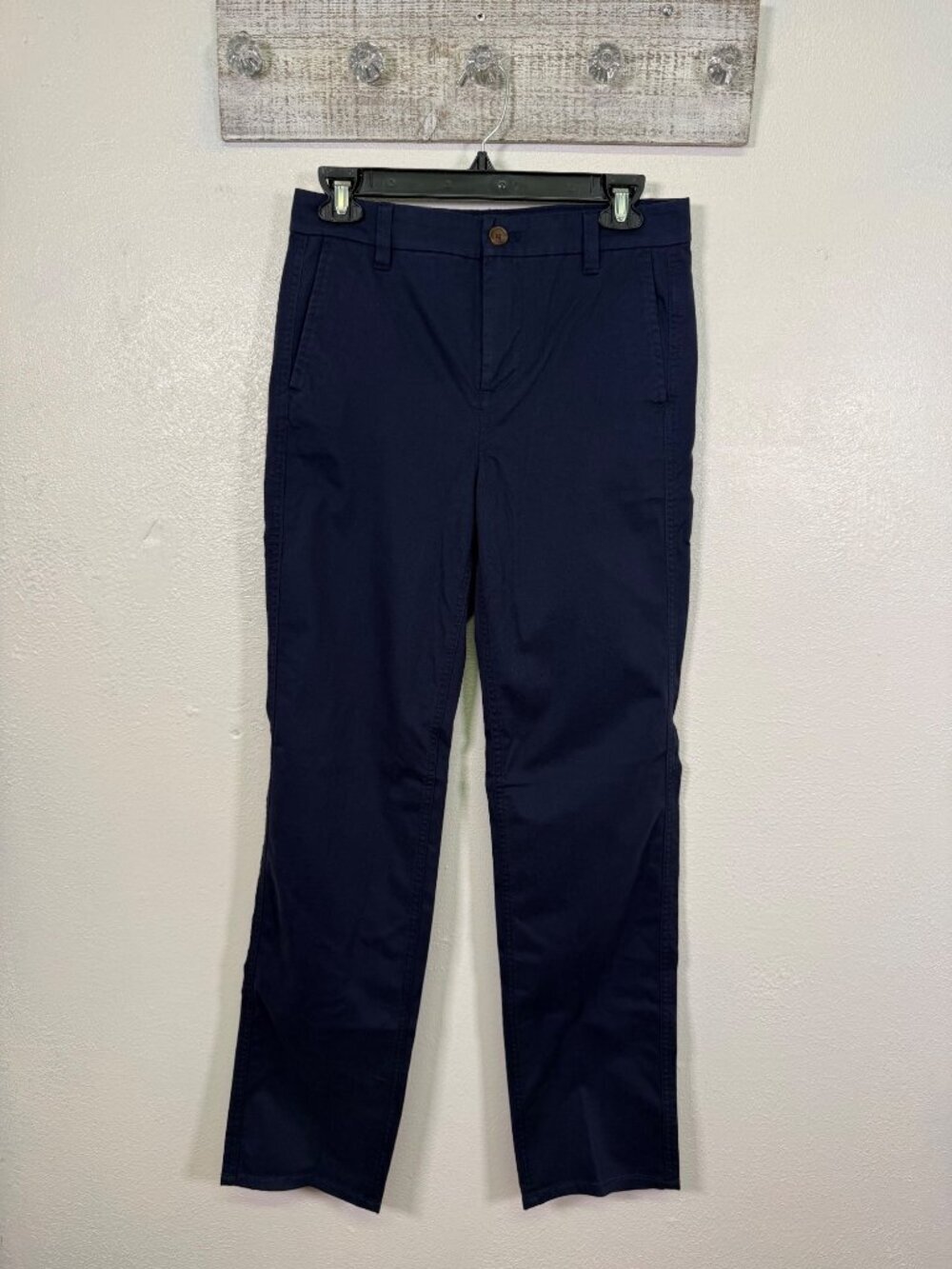 J. Crew Factory Tall Everyday Chino Pant Size 2 Tall Navy Blue Preppy Academia - Picture 2 of 13